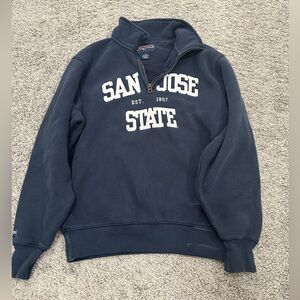 Navy San Jose State (SJSU) quarter zip size S